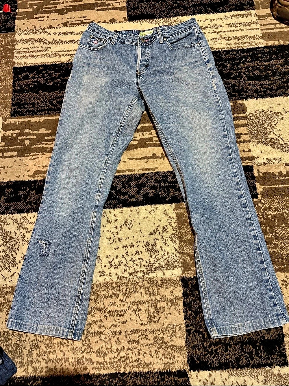 women’s Vintage Wrangler Straight Boot Cut Jeans Blue